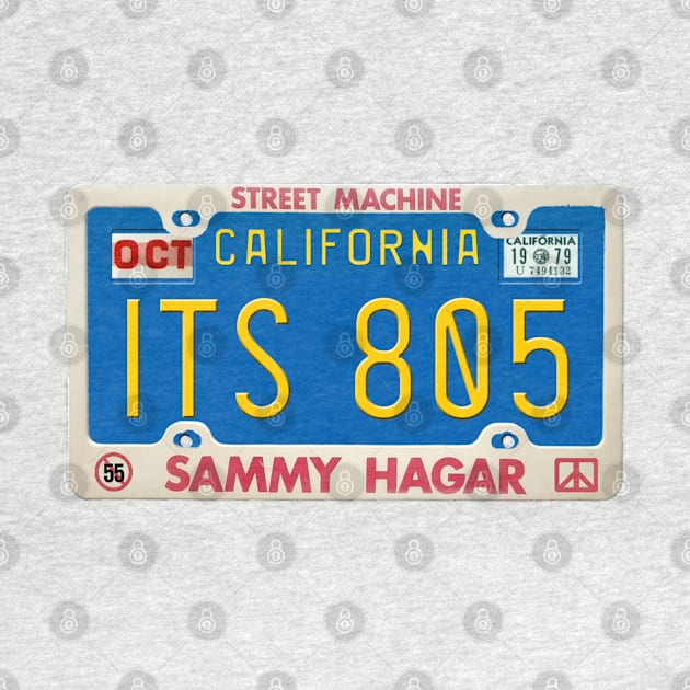 Sammy Hagar - It's 8:05 (Time to Rock) License Plate by RetroZest